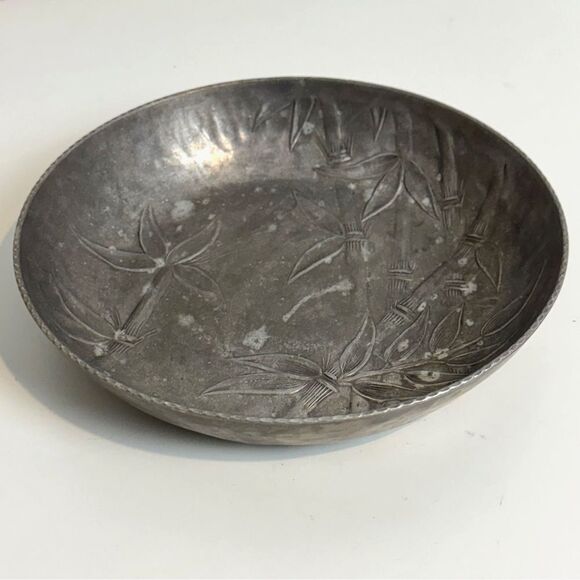 Vintage Everlast Bali Bamboo Forged Aluminum Trinket Bowl - Picture 2 of 8